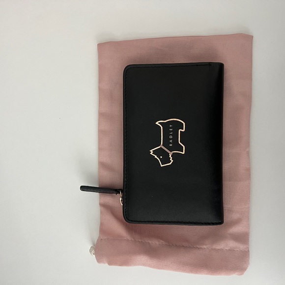 RADLEY LONDON Heritage Medium Bifold Black Wallet with Pink Dust Bag - Picture 2 of 9